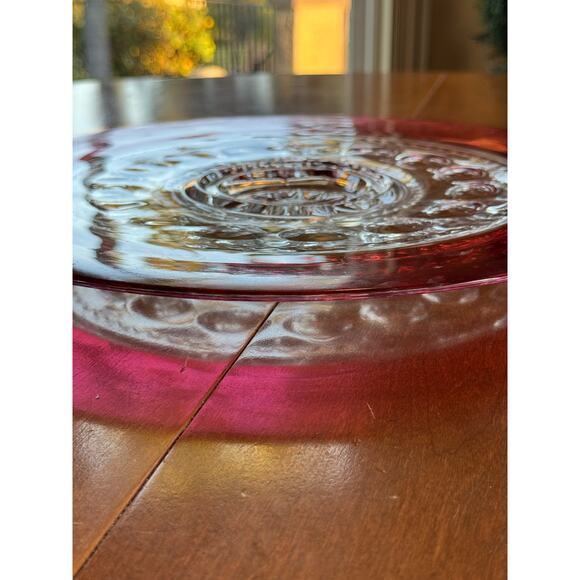King's Crown Ruby Flashed Plate Glassware 1950s Tiffin Franciscan - Picture 3 of 4